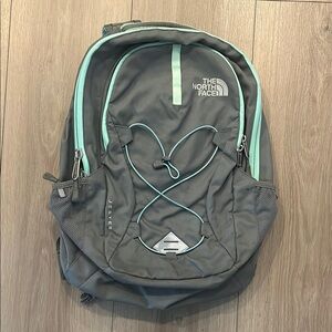 The North Face Gray and Mint Backpack